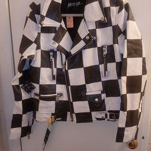 Nasty gal checker moto jacket
